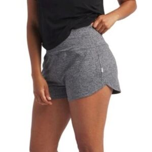 FEAT Roam Athletic Shorts Hidden Drawstring Breathable Heather Gray Small NWT